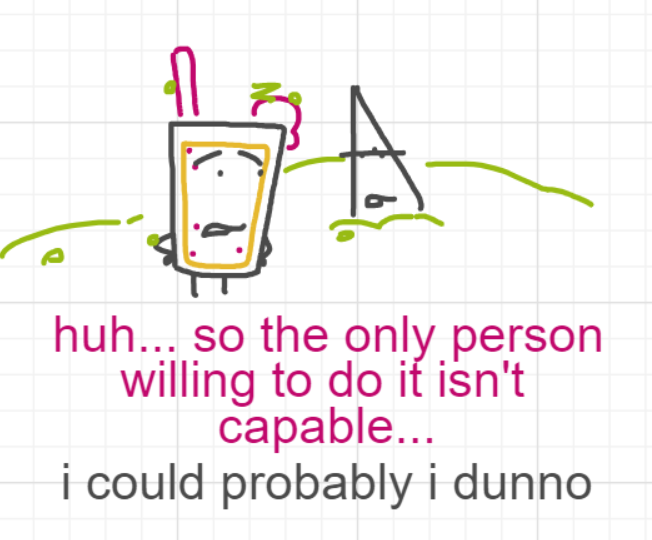 A panel from Ready Oar Knot, episode three of the Board Boards object show by Furretwalk/WalkingFurret.